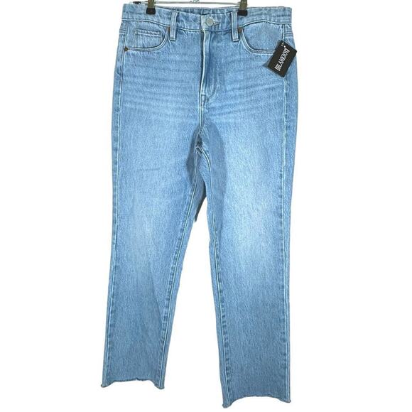 Blank NYC Cropped Jeans Sz 27 Madison Raw Hem We Out light wash NWT Y2K - Picture 2 of 5